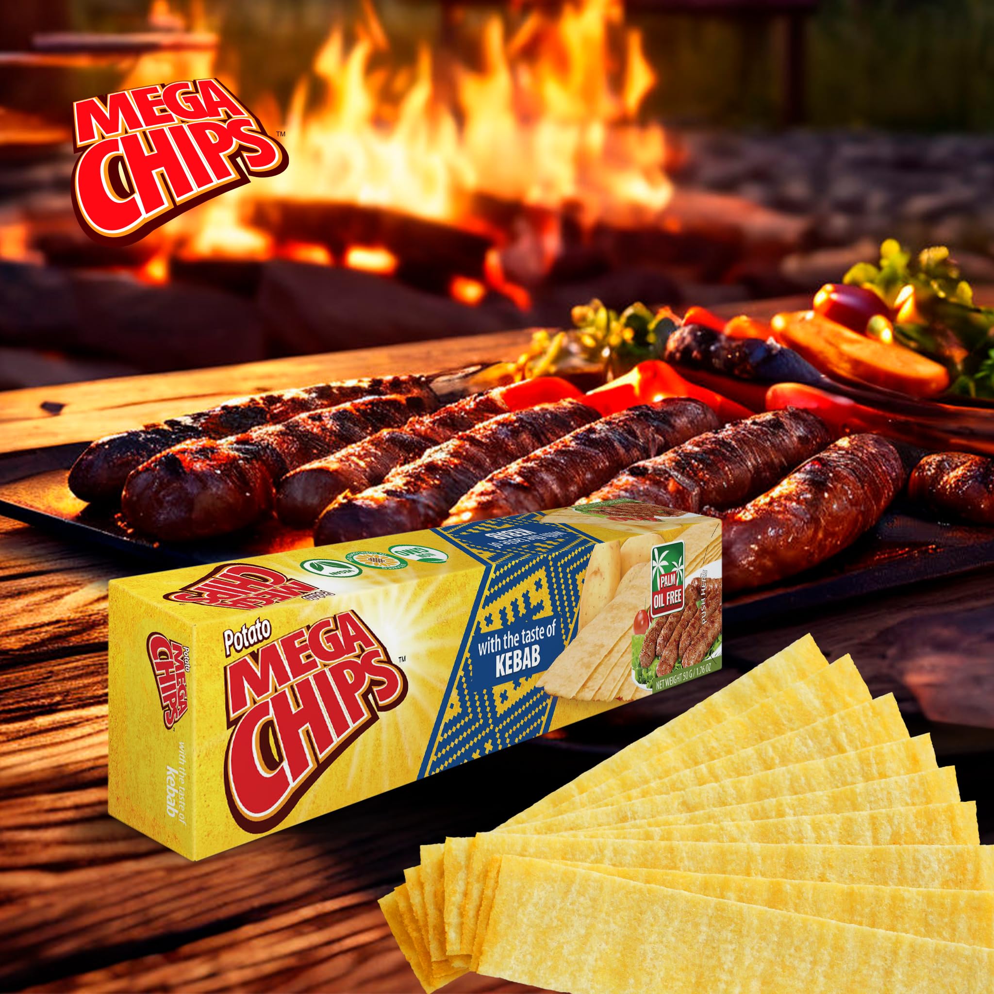 Mega Chips Thai Pepper & Kebab Flavour Combo - Imported Strip